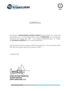 CARTA LABORAL CARLOS CASTRO CASTRO