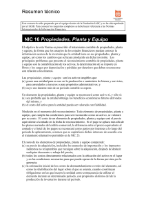 NIC 16 - Propiedades Plantas y Equipo