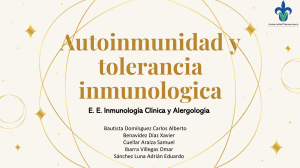 Autoinmunidad y tolerancia inmunologia Final 