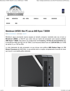 Minisforum UM580 Mini-PC con un AMD Ryzen 7 5800H