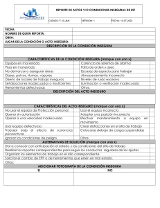 REPORTE DE CONDICIONES SST