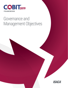 COBIT 2019 Framework Governance and Management Objectives