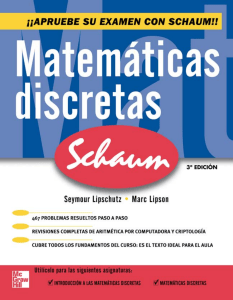 Matematicas discretas. Lipschutz