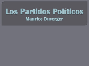 Los Partidos Políticos, Mauricio Duverger 