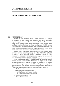 DC-AC CONVERSION INVERTERS