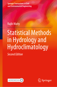 (Springer Transactions in Civil and Environmental Engineering) Rajib Maity - Statistical Methods in Hydrology and Hydroclimatology-Springer (2022)