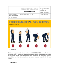 5. PROGRAMA DE PAUSAS ACTIVAS