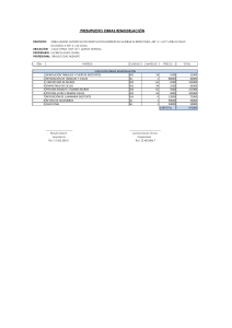 PRESUPUESTO OBRAS REMODELACION HUGO QUENTA