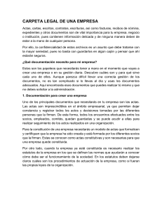 INFORMACION DE CARPETA LEGAL DE UNA EMPRESA