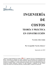 INGENIERIA DE COSTOS version abreviada