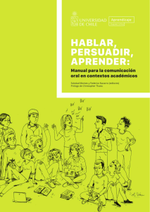 HABLAR, PERSUADIR, APRENDER: Manual para comunicación oral en contextos académicos