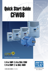 WEG-CFW08 Quick Start Guide