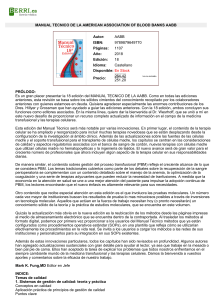 MANUAL TECNICO DE LA AMERICAN ASSOCIATION OF BLOOD BANKS AABB. ISBN  Páginas  1107 Año  2018 Edición  18