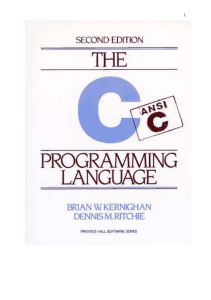 The C Programming Language by Kernighan & Ritchie PDF