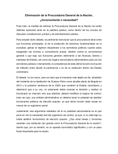 ELIMINACIÓN DE PROCURADURÍA - AVANCE PREVIO 1.0