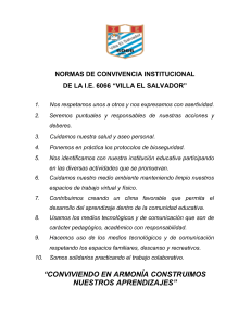 NORMAS DE CONVIVENCIA INSTITUCIONAL