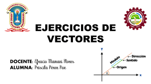 EJERCICIOS DE VECTORES