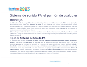 SISTEMAS DE PA(PUBLIC ADRESS)
