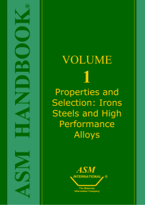 ASM Metals HandBook Volume 01 - Properties and Selection Irons Steels and High Performance Alloys