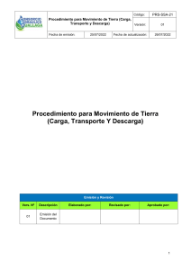 13PRS-SSA-21 Proc para el Movimiento de Tierras