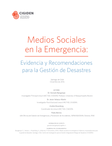 Medios Sociales en la Emergencia