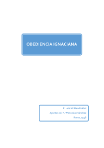 La obediencia ignaciana LM Mendizabal Apuntes P. W. Sanchez Roma1958