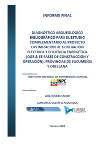 1. Informe Diagnóstico Arqueológico OGE Sucumbíos- Ecuador
