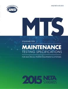 ANSI-NETA MTS-2015