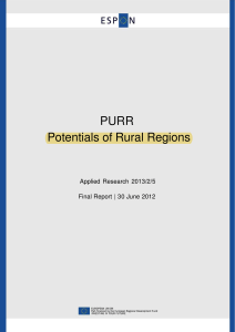 ESPON - The potential of rural regions
