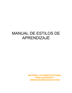 Manual Estilos de Aprendizaje 2004