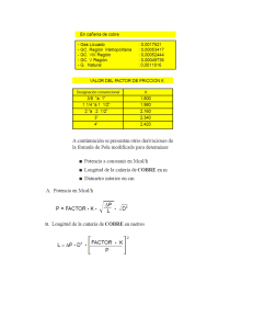 Ejercicios formula de Pole modificada gas