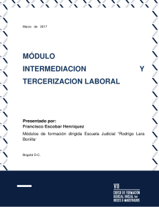 MODULO INTERMEDIACION Y TERCERIZACION LA