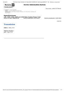 Especificaciones - Transmisión de contraejes 7KX