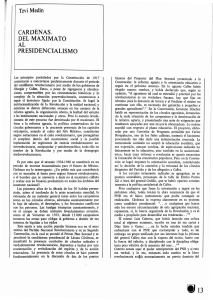 TZVI MEDIN- Cárdenas- Del Maximato al Presidencialismo [Revista de la U-No.9-Mayo-1971]