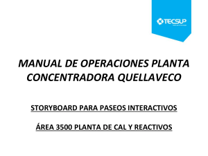 Guión Gráfico Planta de Cal Quellaveco: Recorrido Interactivo