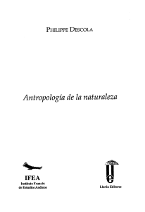 Antropologia De La Naturaleza Philippe D