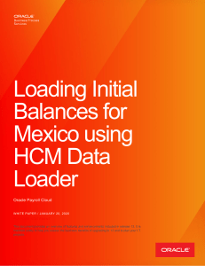 A Loading Initial Balances for Mexico using HCM Data Loader