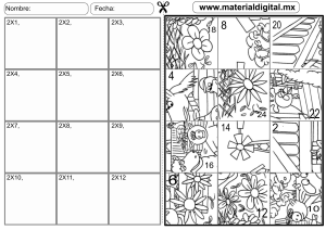 ROMPECABEZAS DE MULTIPLICACIONES