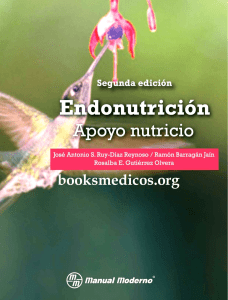 Endonutricion. Apoyo Nutricio