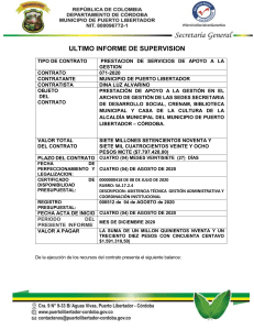 5.1. INFORME y CERTIFICACION DE SUPERVISOR