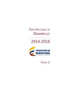 Colombia Plan Nacional de Desarrollo 2014 2018