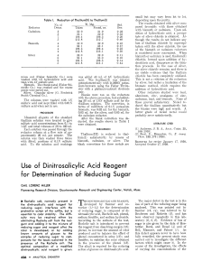 Miller 1959. Use of DinitrosaIicyIic Acid Reagent for Determination of Reducing Sugar.