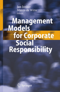 MANAGEMENT MODELS FOR CORPORATE SOCIAL RESPONSABILITY