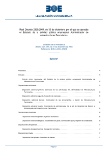 Real Decreto 2395 2004, de 30 de diciembre, por el que se aprueba el Estatuto ADIF