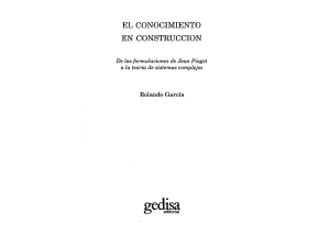 Conocimiento En Construcción Rolando García