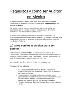 Requisitos y como ser Auditor en México