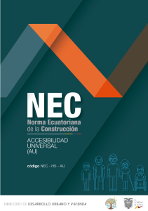 NEC Accesibilidad Universal (AU): Norma Ecuatoriana de Construcción