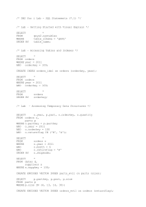 DB2 Labs -  SQL Statements