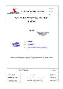 Signatura y Clasificación de Planos Hidrocantabrico