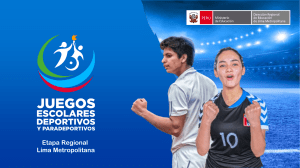 Juegos Escolares Deportivos-Etapa Regional FINAL